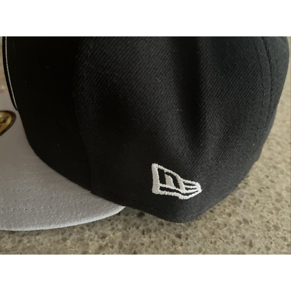 Brooklyn Nets Mens New Era Team Wordmark 59FIFTY Fitted Hat Black Size 7 1/4 NWT - Picture 4 of 7